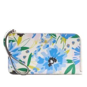 NWT - Kate Spade New York Lucy Floral Medium L-Zip Wristlet